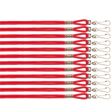 Champion Sports Heavy Nylon Lanyard, Red 126RD